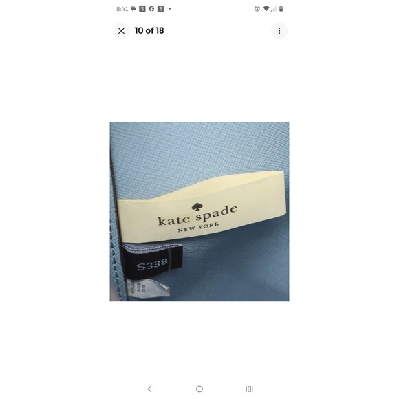 Kate Spade Beige Leather Small Eva Embroidered Tote Purse Whimsical Chic Preppy - Picture 11 of 15